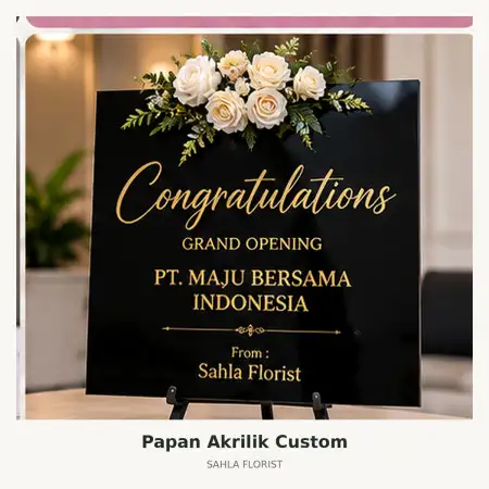 Papan Bunga Akrilik Puncak Jaya